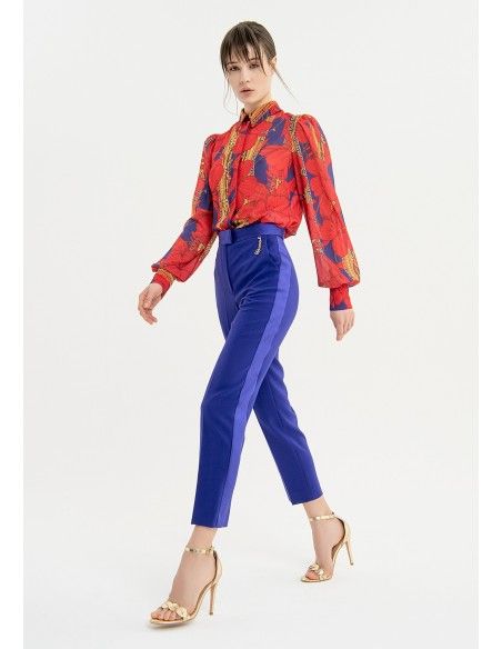 Pantalon regular en tissu technique Fracomina