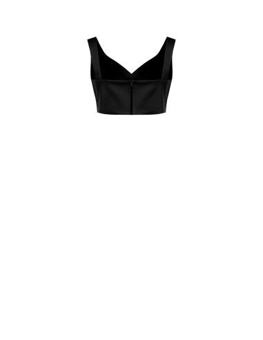 Top crop en satin Rinascimento