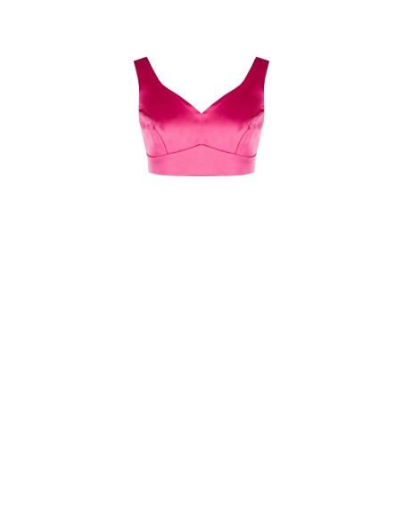 Top crop en satin Rinascimento