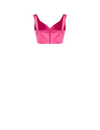 Cropped top van satijn van Rinascimento