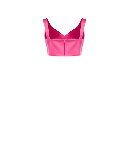 Top crop en satin Rinascimento