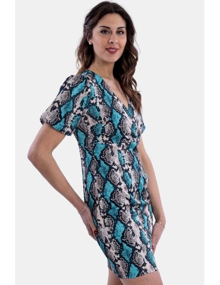 Robe mini regular à imprimé animalier Fracomina