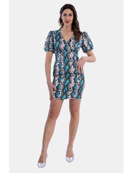 Robe mini regular à imprimé animalier Fracomina