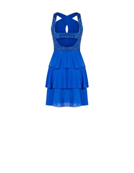 Robe courte à volants en sequins Rinascimento
