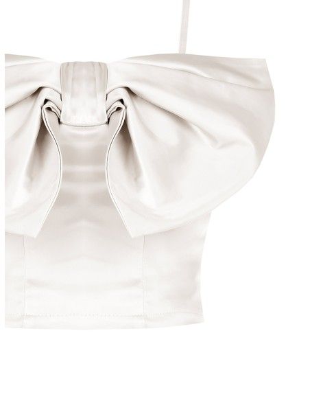 Top crop bustier avec maxi nœud Rinascimento