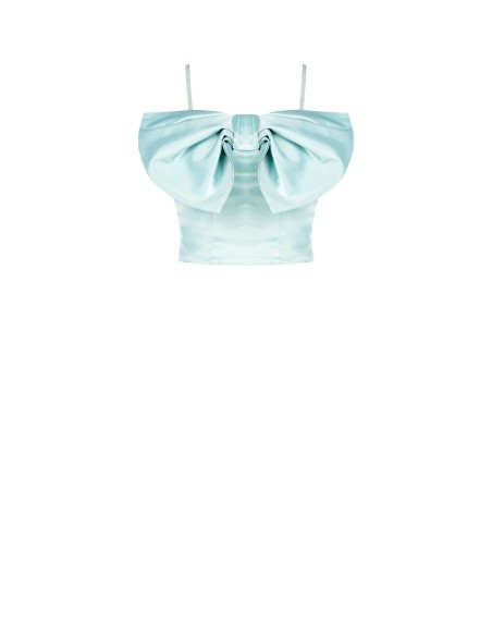 Top crop bustier avec maxi nœud Rinascimento