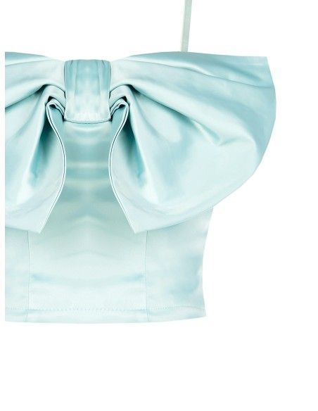 Top crop bustier avec maxi nœud Rinascimento