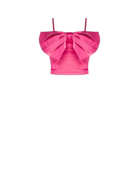 Top crop bustier avec maxi nœud Rinascimento