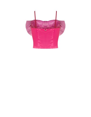 Top crop bustier avec maxi nœud Rinascimento