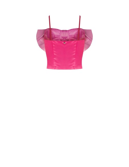 Top crop bustier avec maxi nœud Rinascimento