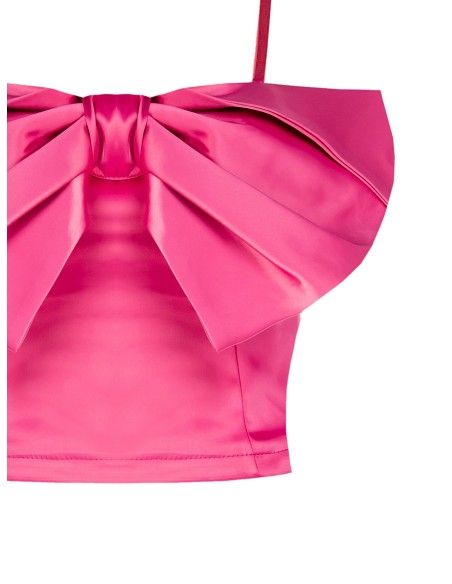 Top crop bustier avec maxi nœud Rinascimento