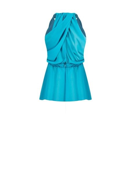 Georgette top met bloemspeld van Rinascimento