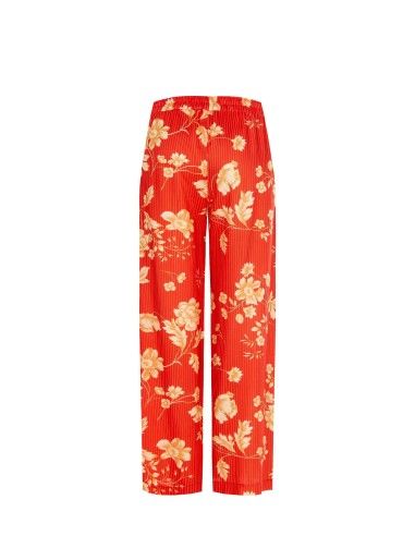 Pantalon palazzo fantaisie à fleurs Rinascimento