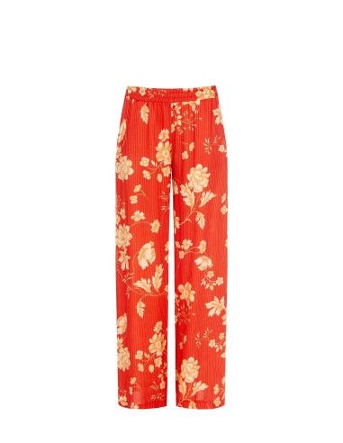 Pantalon palazzo fantaisie à fleurs Rinascimento