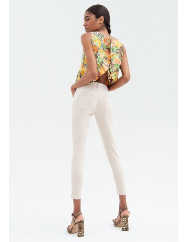 Slim-fit jeans met push-upeffect in gabardine van Fracomina