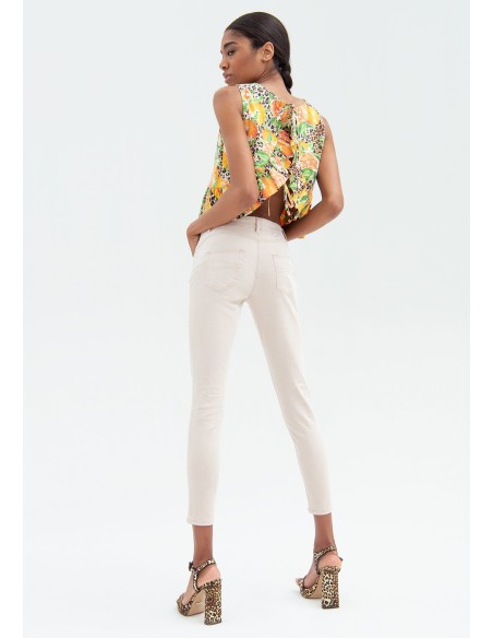 Jean slim effet push-up en gabardine Fracomina