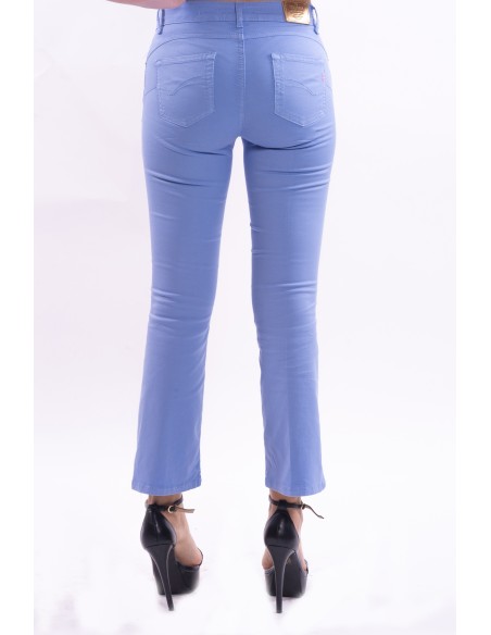 Jean Bella flare cropped stretch coloré Fracomina