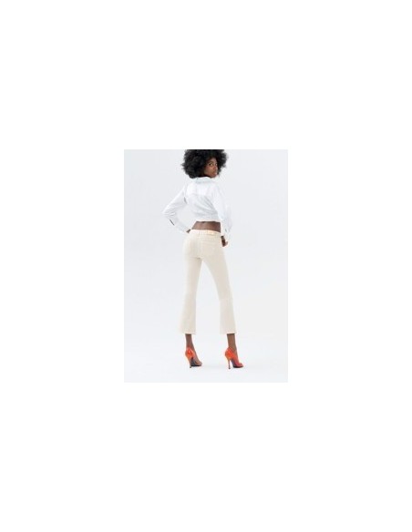 Jean Bella flare cropped stretch coloré Fracomina