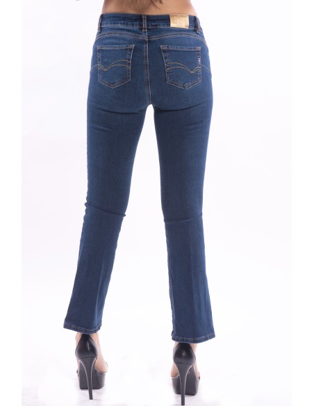 Jean Bella flare cropped en denim stretch sophistiqué Fracomina