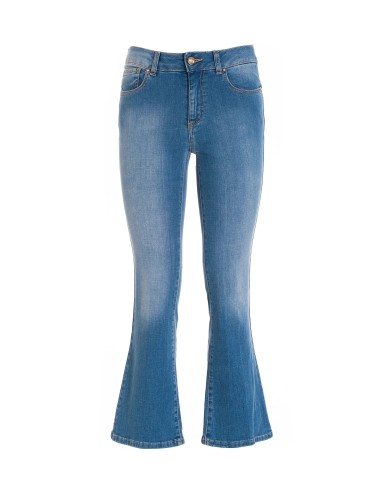 Jean Bella flare cropped en denim stretch sophistiqué Fracomina