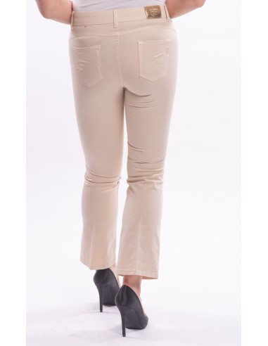 Jean Bella flare cropped stretch coloré Fracomina