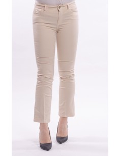 Jean Bella flare cropped stretch coloré Fracomina