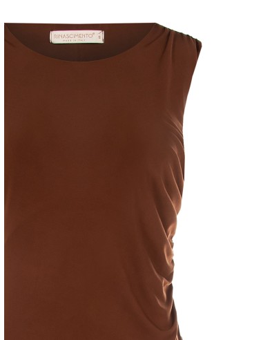 Robe courte fourreau froncée sur un côté Rinascimento