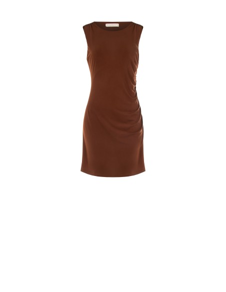 Robe courte fourreau froncée sur un côté Rinascimento