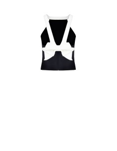 Crop-top ajusté en tissu technique avec nœud au dos Rinascimento 2