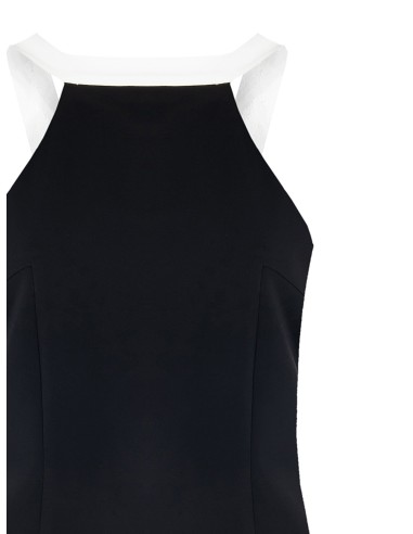 Crop-top ajusté en tissu technique avec nœud au dos Rinascimento