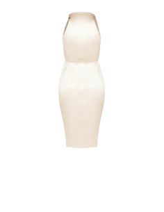 Robe courte portefeuille en satin légèrement froissé Rinascimento 2