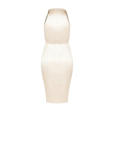 Robe courte portefeuille en satin légèrement froissé Rinascimento