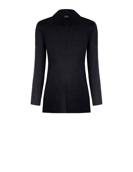 Veste blazer à un bouton en satin mat Rinascimento