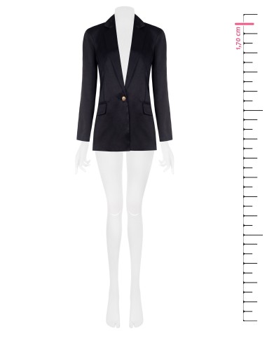Veste blazer à un bouton en satin mat Rinascimento