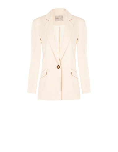 Veste blazer à un bouton en satin mat Rinascimento