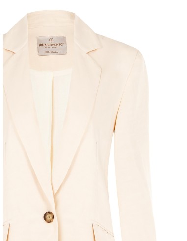 Veste blazer à un bouton en satin mat Rinascimento