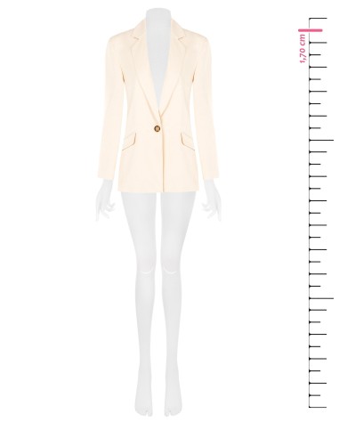 Veste blazer à un bouton en satin mat Rinascimento