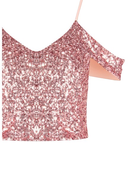 Met pailletten bedekte crop top van Rinascimento