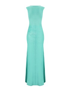 Robe longue moulante en lurex à effet pailleté avec bretelles Rinascimento 2