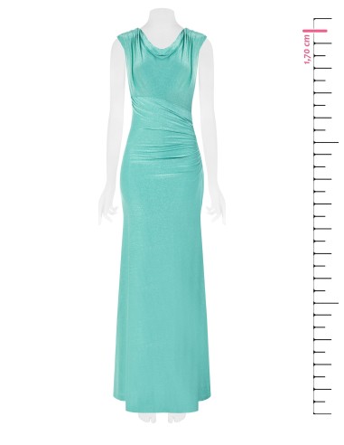 Robe longue moulante en lurex à effet pailleté avec bretelles Rinascimento