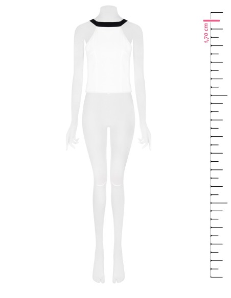 Strakke crop top van technische stof met strik aan de achterkant Rinascimento