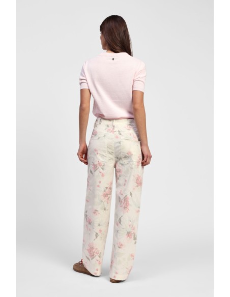 Wijde broek met bloemenmotief Dixie