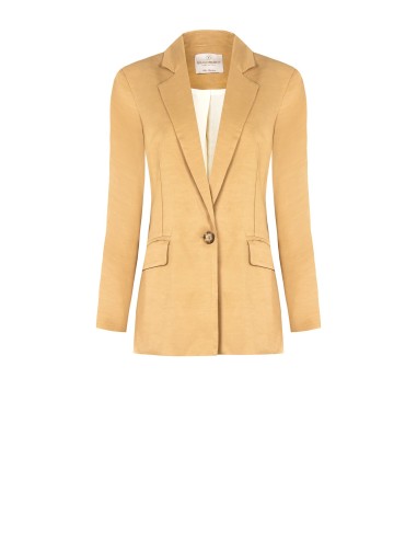 Veste blazer à un bouton en satin mat Rinascimento