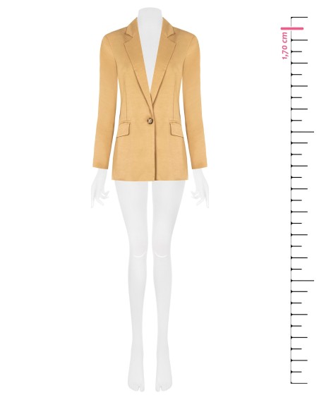 Veste blazer à un bouton en satin mat Rinascimento