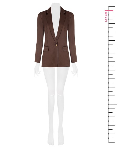 Veste blazer à un bouton en satin mat Rinascimento