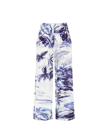 Pantalon palazzo en coton avec élastique au dos Rinascimento