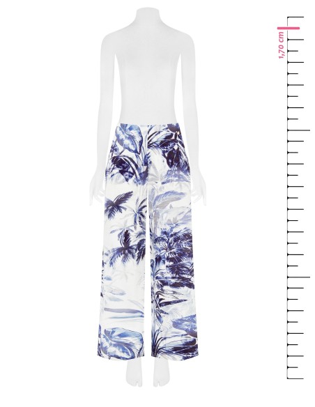 Pantalon palazzo en coton avec élastique au dos Rinascimento