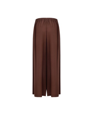 Pantalon palazzo extra-large en mélange de viscose et de lin, avec poches et élastique au dos Rinascimento