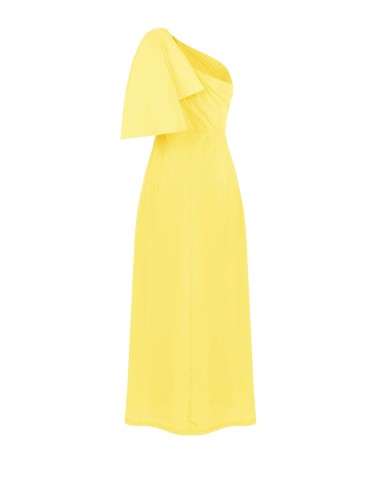 Robe longue asymétrique en nylon avec nœud Rinascimento