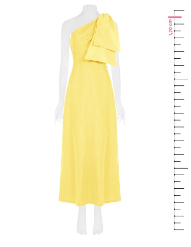 Robe longue asymétrique en nylon avec nœud Rinascimento